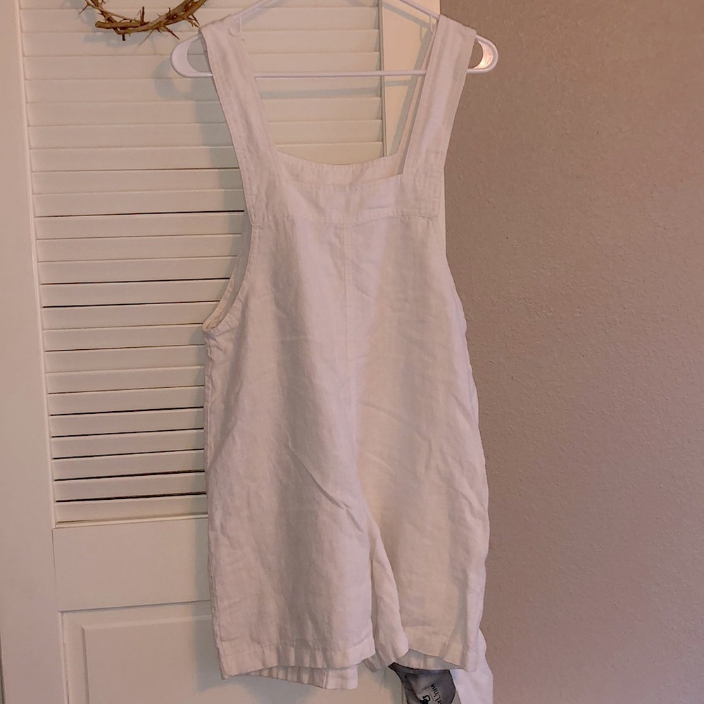Cute white summer overalls